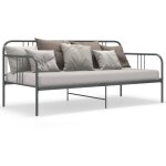 Vidaxl cadre de canap - lit gris mtal 90x200 cm