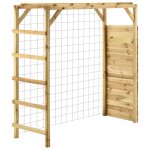 Vidaxl cadre d'escalade avec but de football 170x60x170cm pin imprgn