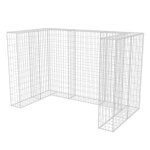 Vidaxl cadre  gabion de poubelle double acier 180 x 100 x 120 cm
