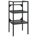 Vidaxl cadre de lavabo de salle de bain noir 40x38x83 cm fer