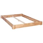 Vidaxl cadre de lit 140x200 cm bois de chne massif