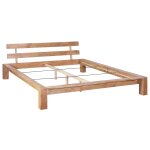 Vidaxl cadre de lit 160 x 200 cm bois de chne massif