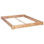 Vidaxl cadre de lit 160x200 cm bois de chne massif
