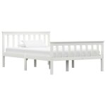 Vidaxl cadre de lit avec 2 tiroirs blanc bois de pin massif 120x200 cm