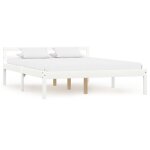 Vidaxl cadre de lit avec 2 tiroirs blanc bois de pin massif 120x200 cm