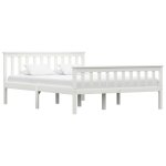 Vidaxl cadre de lit avec 2 tiroirs blanc bois de pin massif 140x200 cm
