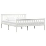 Vidaxl cadre de lit avec 2 tiroirs blanc bois de pin massif 160x200 cm