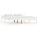 Vidaxl cadre de lit avec 2 tiroirs blanc bois de pin massif 160x200 cm