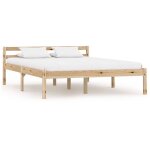 Vidaxl cadre de lit avec 2 tiroirs bois de pin massif 120x200 cm