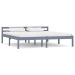 Vidaxl cadre de lit avec 4 tiroirs gris bois de pin massif 180x200 cm
