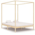 Vidaxl cadre de lit  baldaquin avec 2 tiroirs bois de pin 180x200 cm