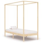 Vidaxl cadre de lit  baldaquin avec 2 tiroirs bois de pin 90x200 cm