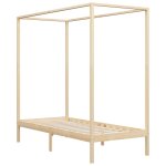 Vidaxl cadre de lit  baldaquin bois de pin massif 100 x 200 cm