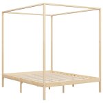 Vidaxl cadre de lit  baldaquin bois de pin massif 180 x 200 cm