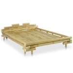 Vidaxl cadre de lit bambou 140 x 200 cm