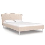 Vidaxl cadre de lit beige tissu 140 x 200 cm