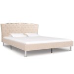 Vidaxl cadre de lit beige tissu 160 x 200 cm