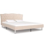 Vidaxl cadre de lit beige tissu 180 x 200 cm