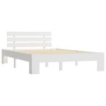 Vidaxl cadre de lit blanc bois de pin massif 120 x 200 cm
