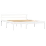 Vidaxl cadre de lit blanc bois de pin massif 140 x 200 cm