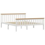 Vidaxl cadre de lit blanc bois de pin massif 160 x 200 cm