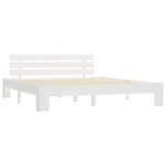 Vidaxl cadre de lit blanc bois de pin massif 160 x 200 cm