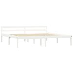 Vidaxl cadre de lit blanc bois de pin massif 180 x 200 cm