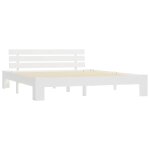 Vidaxl cadre de lit blanc bois de pin massif 180 x 200 cm