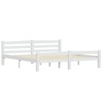 Vidaxl cadre de lit blanc bois de pin massif 180x200 cm