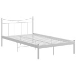 Vidaxl cadre de lit blanc mtal 120x200 cm