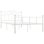 Vidaxl cadre de lit blanc mtal 140 x 200 cm