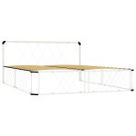 Vidaxl cadre de lit blanc m�tal 160 x 200 cm