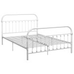 Vidaxl cadre de lit blanc métal 160 x 200 cm Vidaxl cadre de lit blanc métal 160 x 200 cm