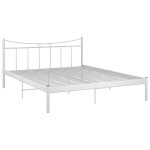 Vidaxl cadre de lit blanc mtal 160x200 cm