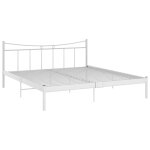 Vidaxl cadre de lit blanc mtal 180x200 cm