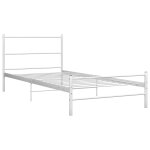 Vidaxl cadre de lit blanc mtal 90 x 200 cm