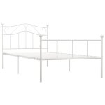Vidaxl cadre de lit blanc mtal 90 x 200 cm