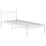 Vidaxl cadre de lit blanc métal 90x200 cm Vidaxl cadre de lit blanc métal 90x200 cm