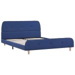 Vidaxl cadre de lit bleu tissu 140 x 200 cm