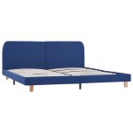 Vidaxl cadre de lit bleu tissu 180 x 200 cm