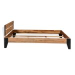 Vidaxl cadre de lit bois d'acacia massif 140 x 200 cm
