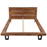 Vidaxl cadre de lit bois d'acacia massif 180 x 200 cm