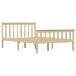 Vidaxl cadre de lit bois clair bois de pin massif 120x200 cm