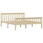 Vidaxl cadre de lit bois clair bois de pin massif 180x200 cm
