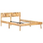 Vidaxl cadre de lit bois de manguier massif 120x200 cm