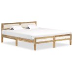 Vidaxl cadre de lit bois de manguier massif 160 cm