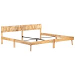 Vidaxl cadre de lit bois de manguier massif 200x200 cm Vidaxl cadre de lit bois de manguier massif 200x200 cm