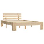 Vidaxl cadre de lit bois de pin massif 120 x 200 cm