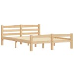 Vidaxl cadre de lit bois de pin massif 120x200 cm