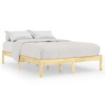 Vidaxl cadre de lit bois de pin massif 140x200 cm